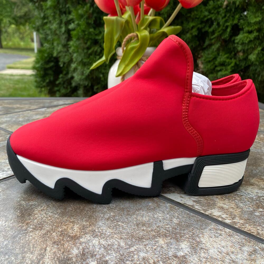 iRi WES I Neoprene Low Top Platform Sneaker Size EU 37 US 7 Red - Picture 4 of 14